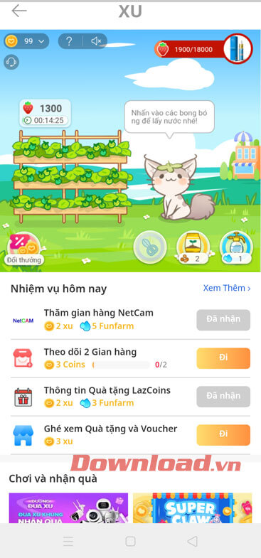 Chăm sóc vườn dâu FunFarm