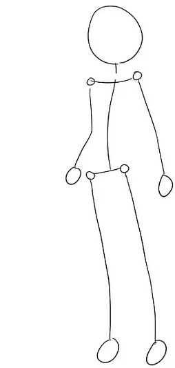 Draw an anime body outline
