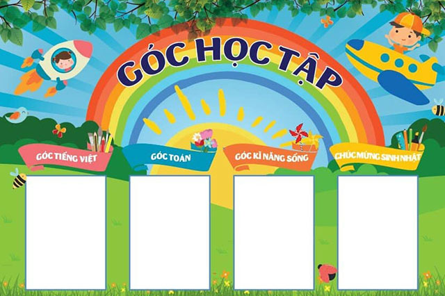 Mẫu trang trí góc học tập