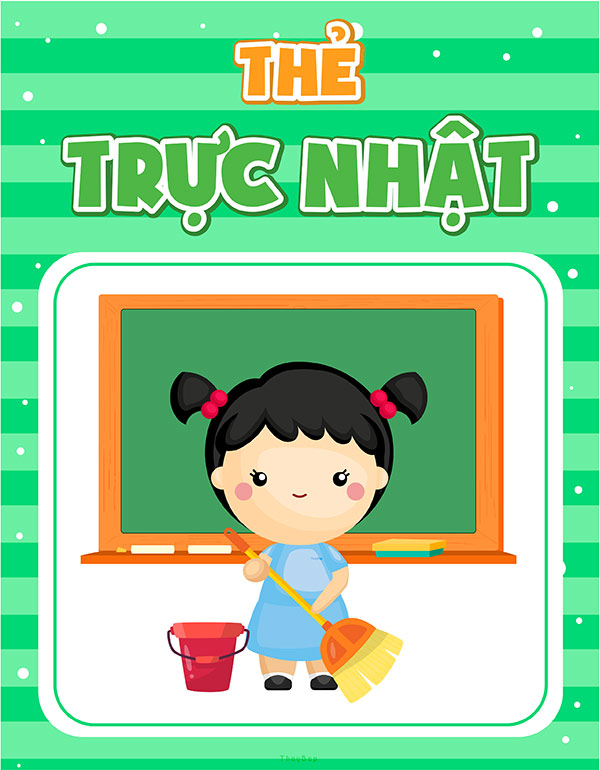 Thẻ trực nhật nữ