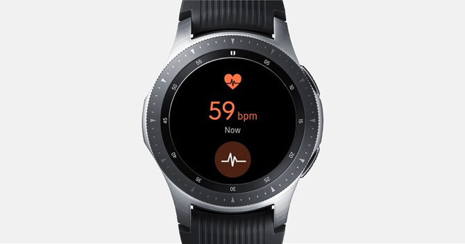 Widget đo nhịp tim trên Galaxy Watch