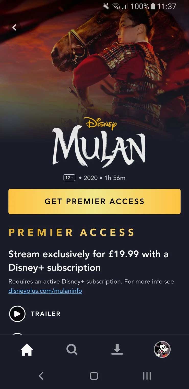 Phim Mulan 2020 trên Disney