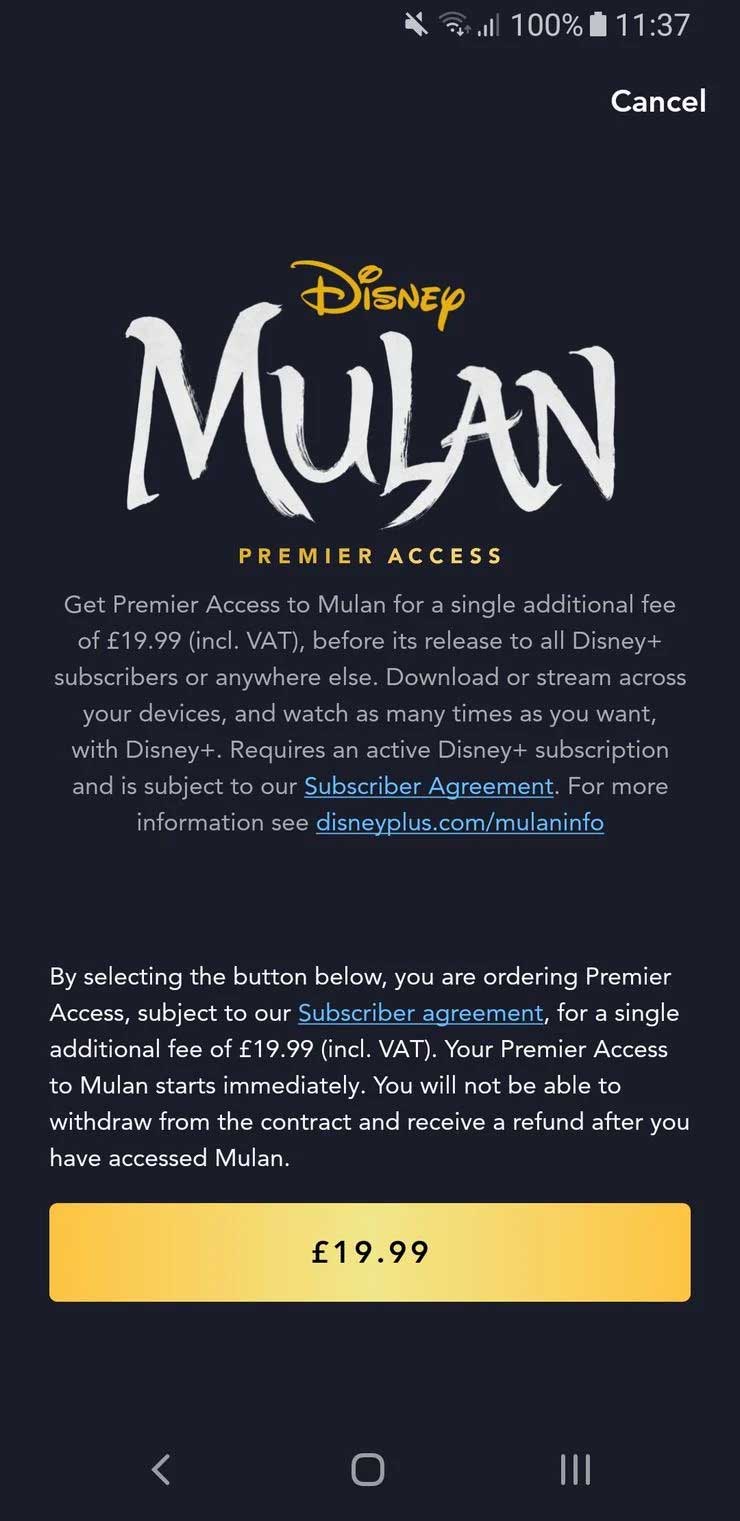 Cách xem Mulan trên Disney Plus
