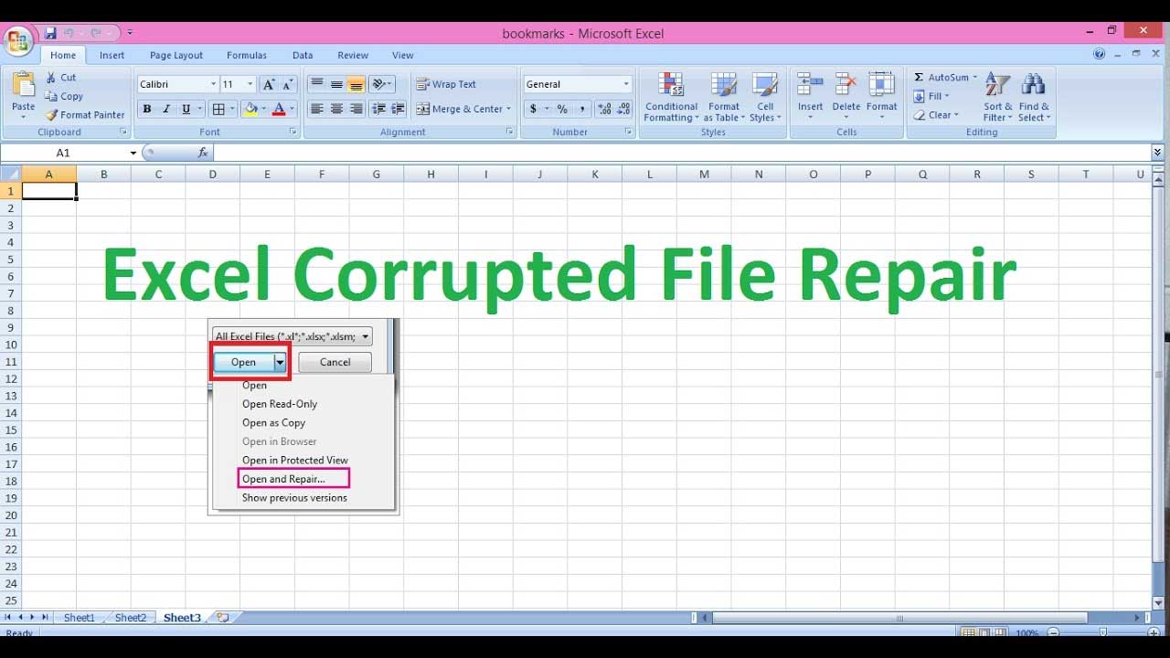 File Excel bị lỗi Repaired không lưu được 