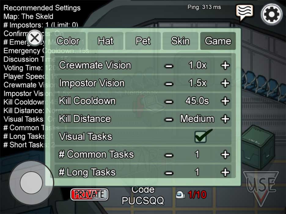 Tinh chỉnh cài đặt game Among Us như ý muốn