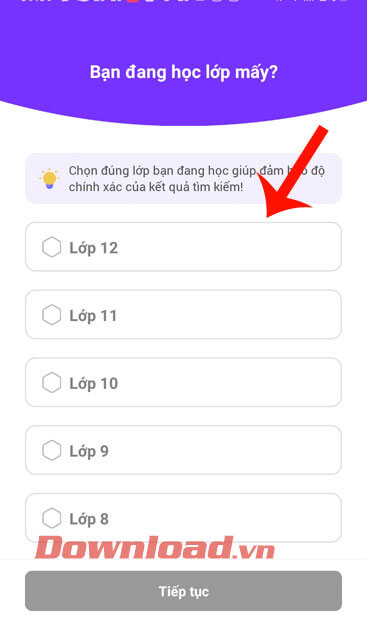 Chọn lớp học