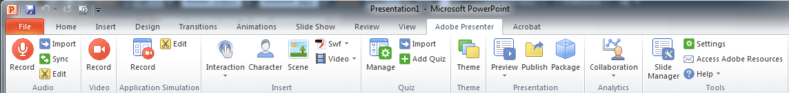 Tính năng xem trước trong Adobe Presenter