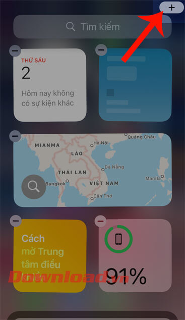Ấn vào biểu tượng dấu "+"