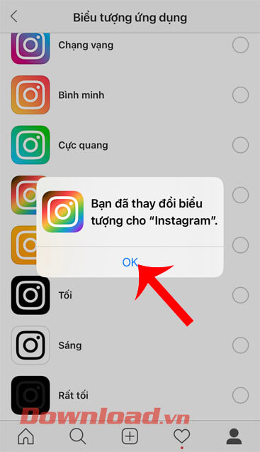 Nhấn vào nút OK