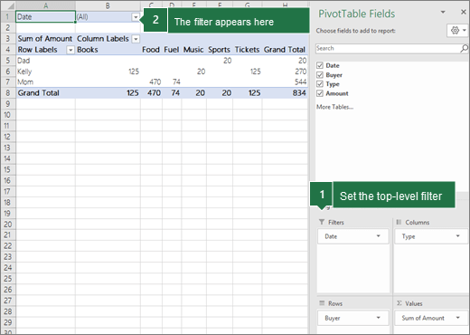 Filters trong Excel