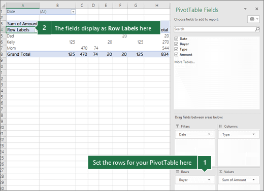 Cột Rows trong Excel