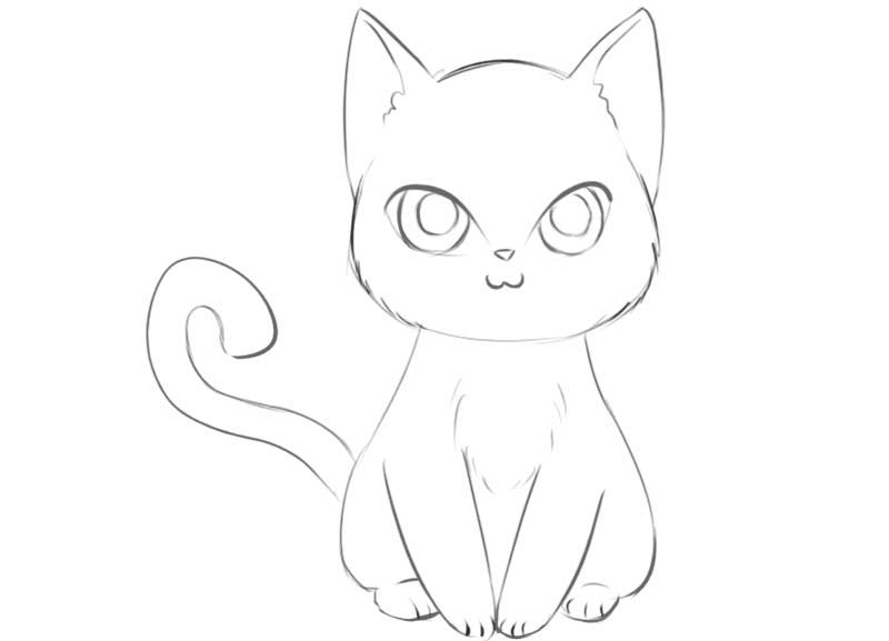 Vẽ con mèo đơn giản cute dễ thương  Simple painting 1  YouTube