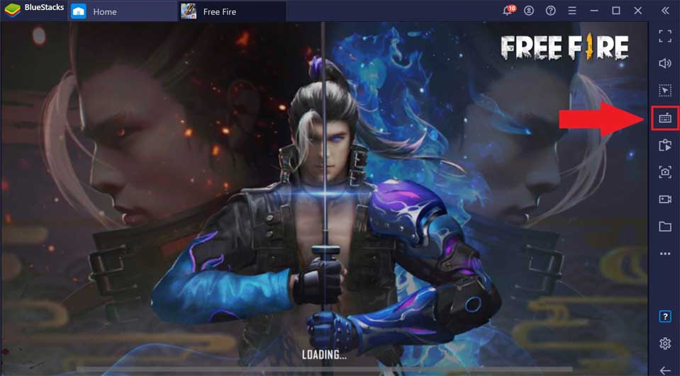 Giao diện Free Fire trên BlueStacks