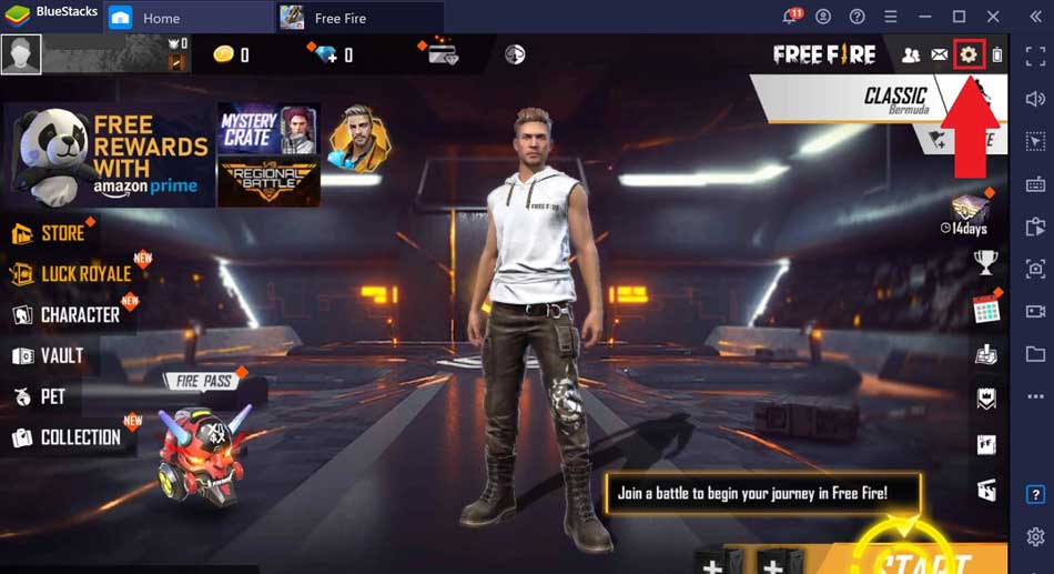 Cài đặt điều khiển game Free Fire