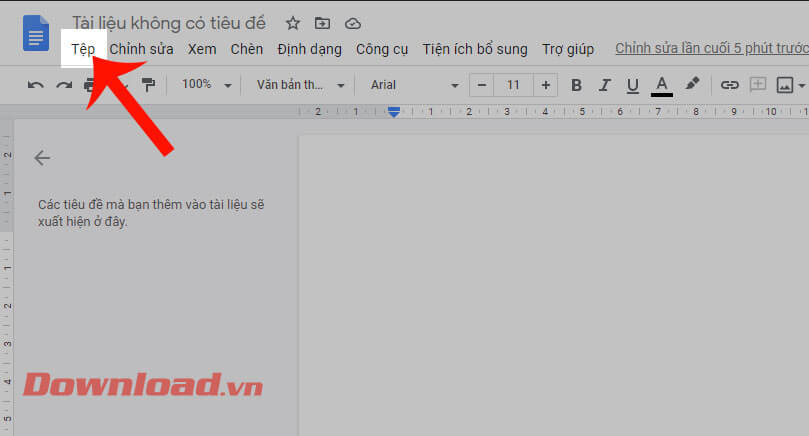 Hướng dẫn đổi màu nền của trang trong Google Docs