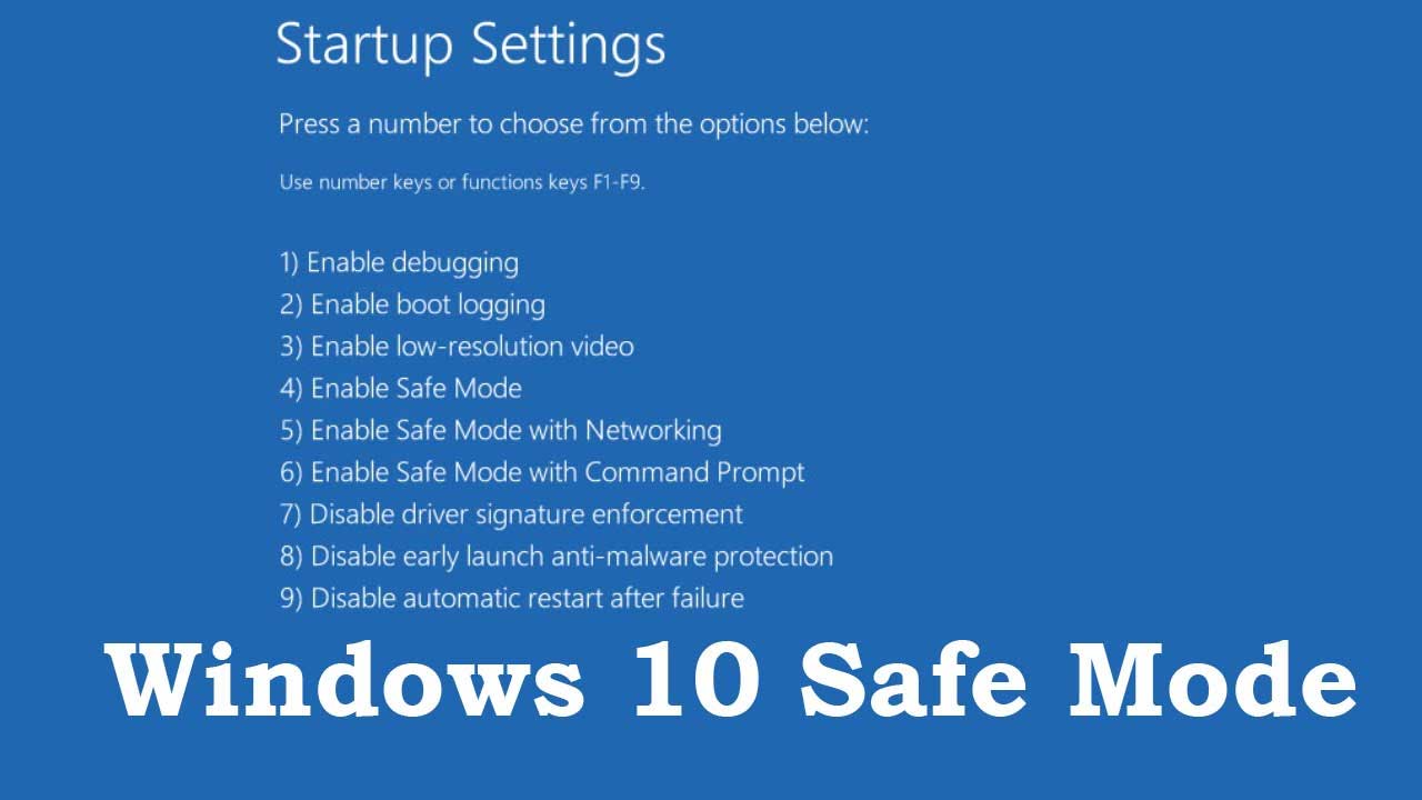 Safe Mode trên Windows 10