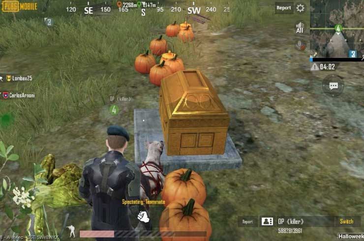 Hòm đồ hậu hĩnh ở chế độ Halloween của PUBG