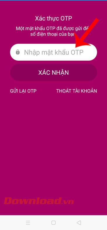 Nhập mã OTP