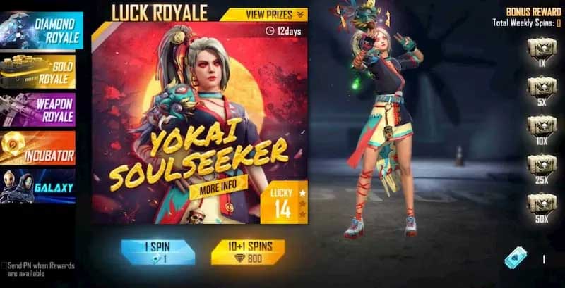 Lucky Royale trong Free Fire