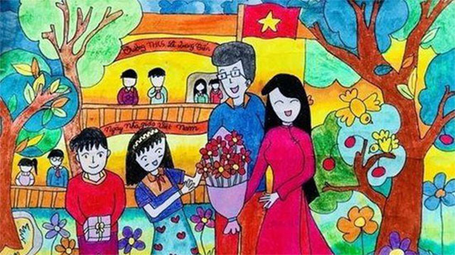Vẽ 2011  Cách vẽ tranh ngày nhà giáo Việt Nam 2011  YouTube