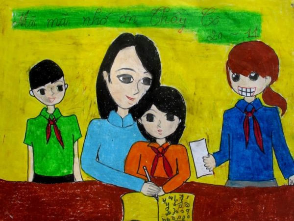 Vẽ Tranh Đề Tài Nhà Giáo Việt Nam 20-11- Mỹ thuật 8 / how to draw teacher  's day - YouTube | Mỹ thuật, Chủ đề, Việt nam