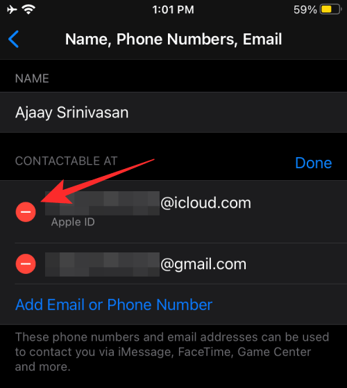 Chỉnh sửa email iCloud