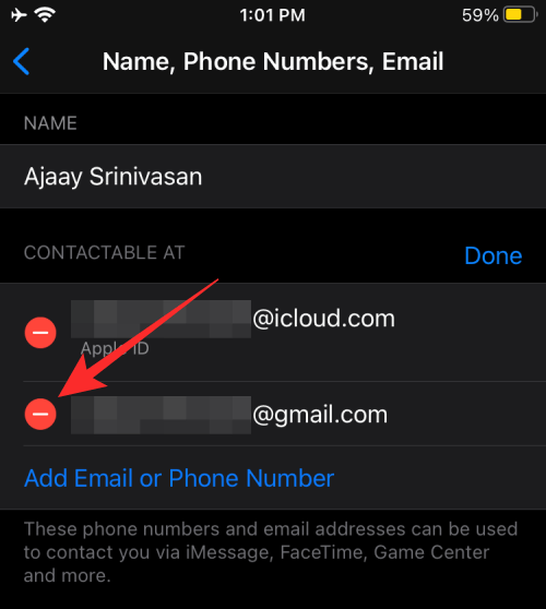 Xóa email phụ cho iCloud