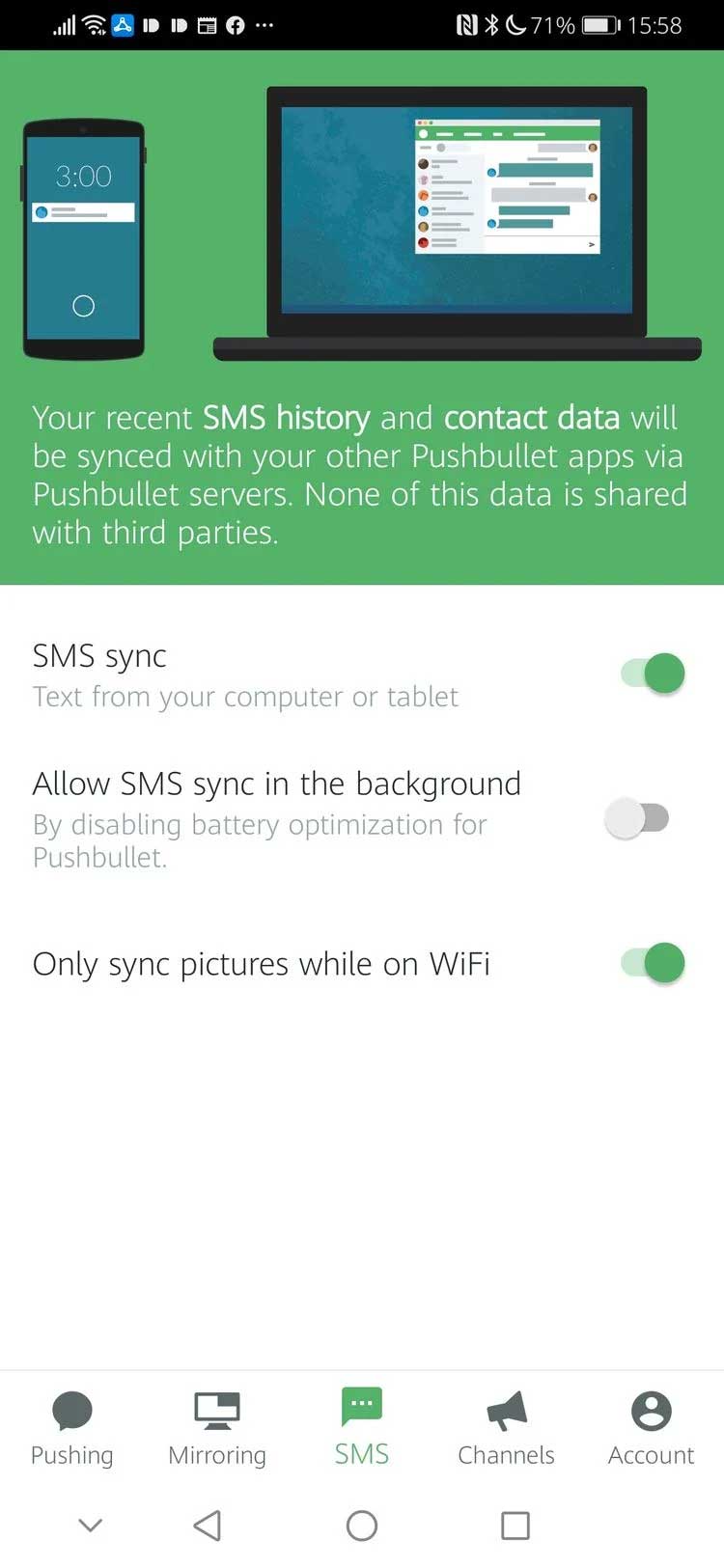 Pushbullet thay thế cho AirDrop