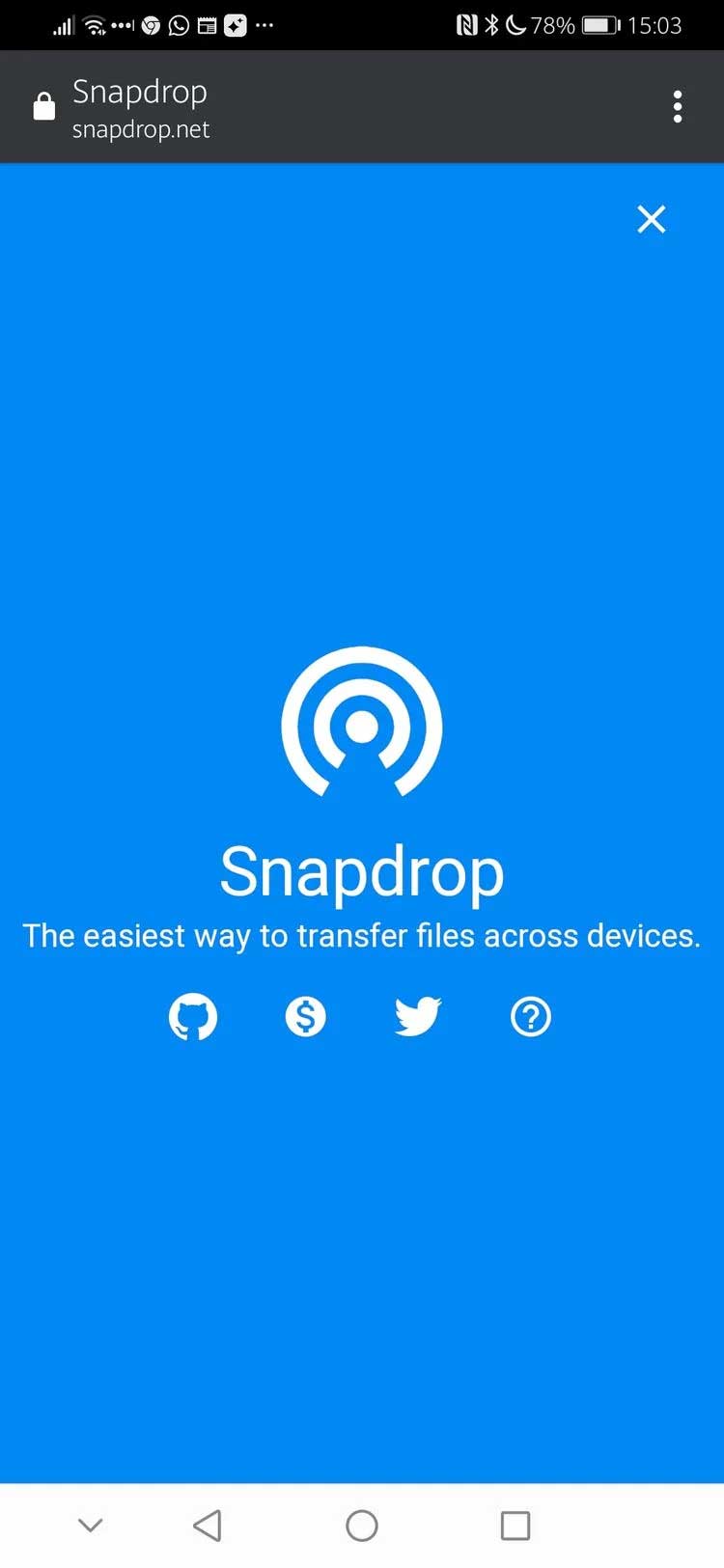 Giao diện Snapdrop