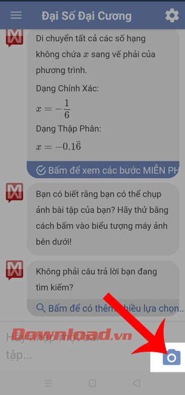 Chạm vào biểu tượng máy ảnh