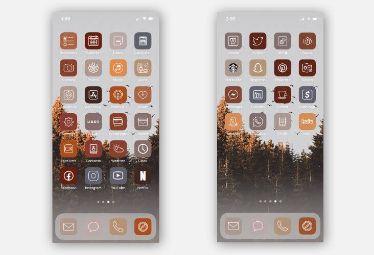 Gói icon ứng dụng mùa thu cho iPhone