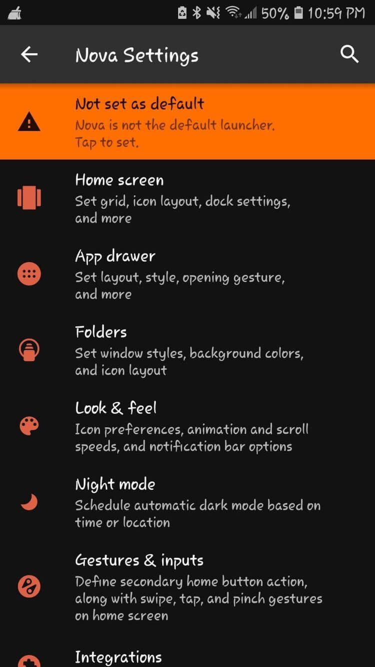 Cài đặt font của Nova Launcher