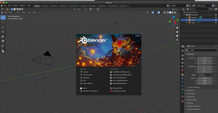 Timeline trong bảng 3D ViewPort của Blender