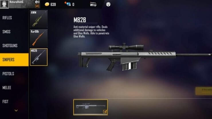 Thông số súng M82B