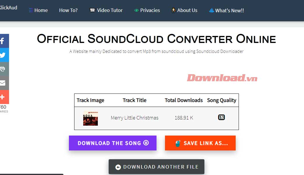 Tải nhạc từ SoundCloud đơn giản bằng ClickAud