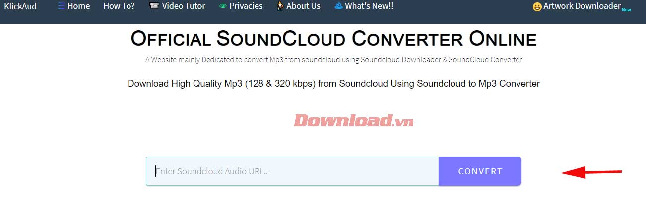 Web tải nhạc từ SoundCloud