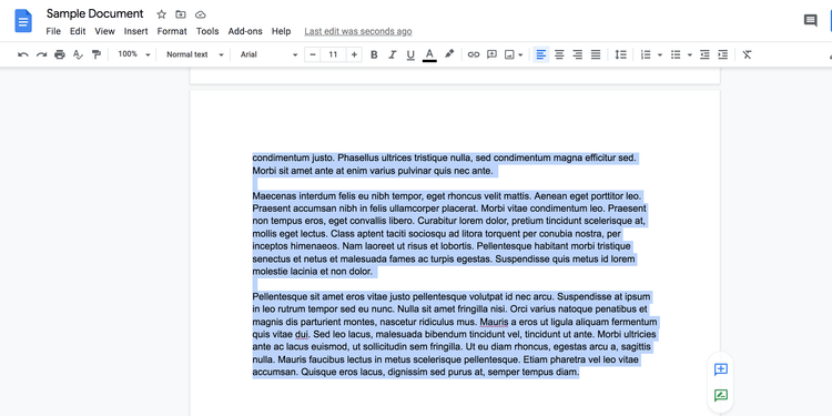 Cách tùy biến khoảng cách trang trong Google Docs