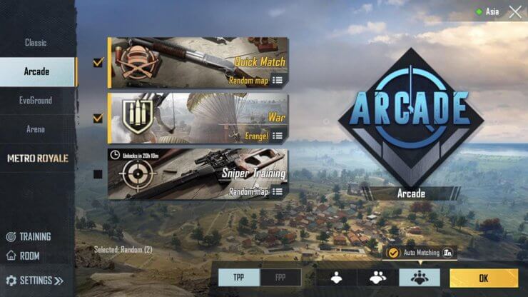 Chế độ Arcade trong PUBG Mobile