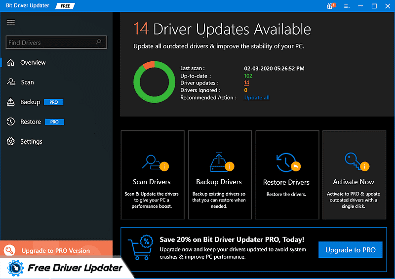 Phần mềm cập nhật driver tốt nhất miễn phí	 Bit Driver Updater