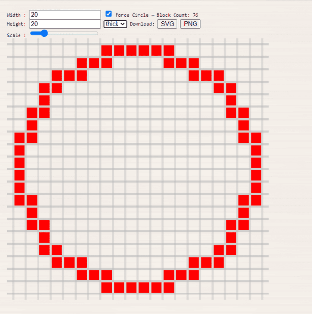 Draw a circle without filling the inside
