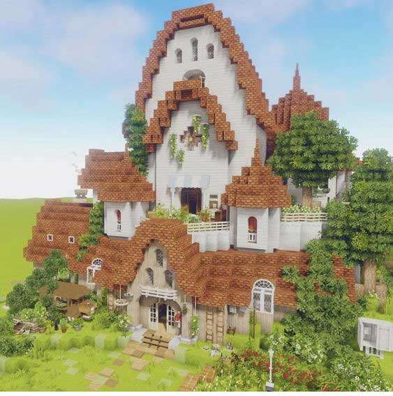 Thiết kế biệt thự đẹp trong Minecraft