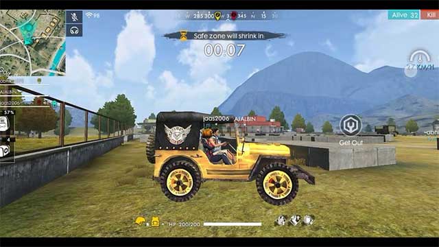 Jeep là phương tiện tốt nhất trong Free Fire