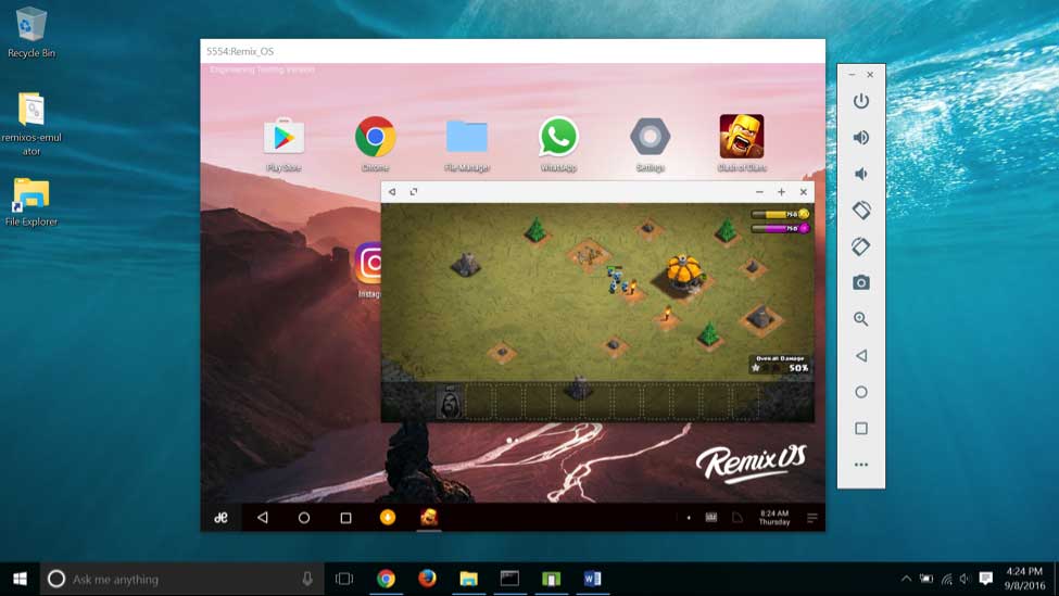 Phần mềm giả lập Android Remix OS Player