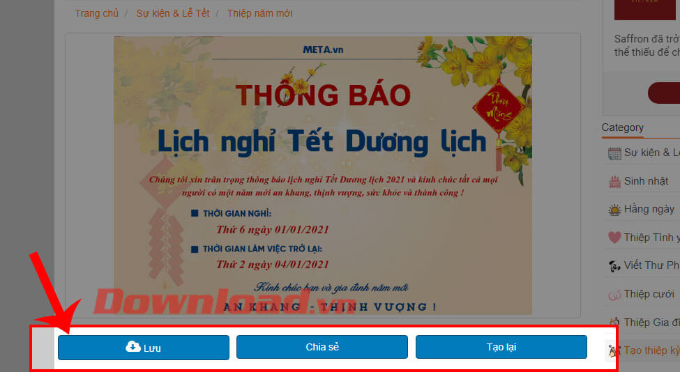 Nhấn nút Lưu