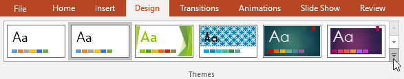 Menu Themes của PowerPoint