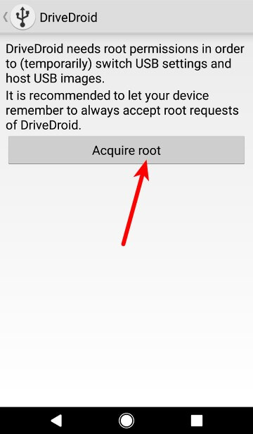 Cấp quyền root cho DriveDroid