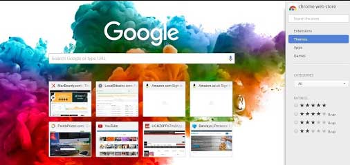 Thay đổi màu nền Google Chrome