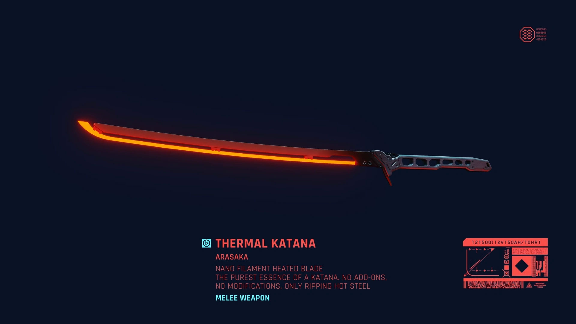 Thanh Thermal katana 