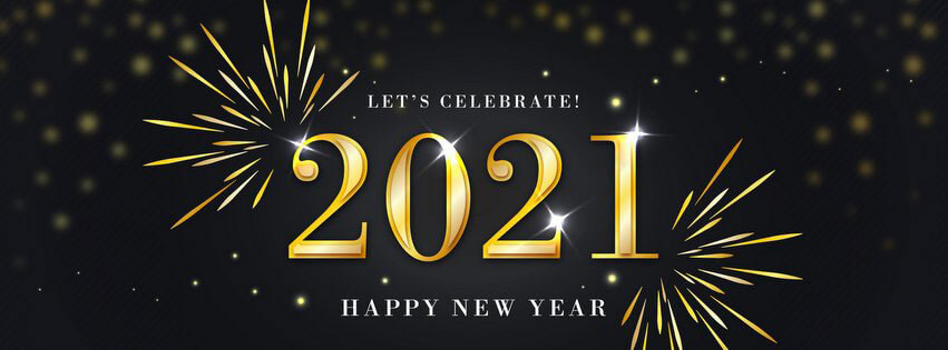 Ảnh bìa Facebook Happy New Year 2021