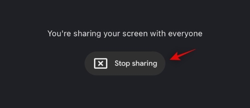 Dừng chia sẻ màn hình trên iOS